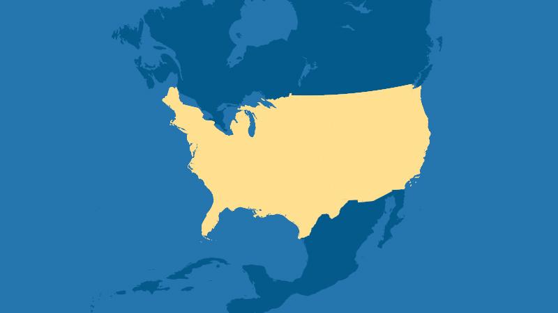map highlighting the United States
